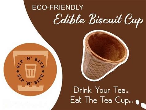 Elaichi Edible Biscuit Tea Cup SIP N BITE Packaging Type Box At Rs