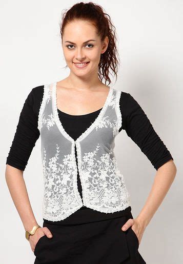 White Woven Lace Waistcoat Lace Fashion Waistcoat