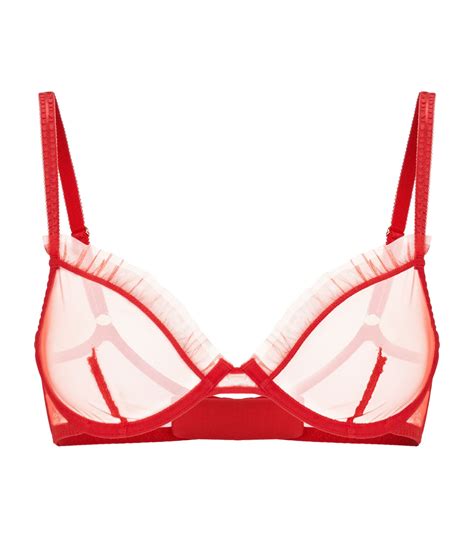 Myla Red Sheer Mesh Bra Harrods Uk