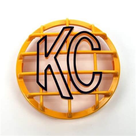 KC HiLites 6 Stone Guard Black With White KC Logo Crossed Industries