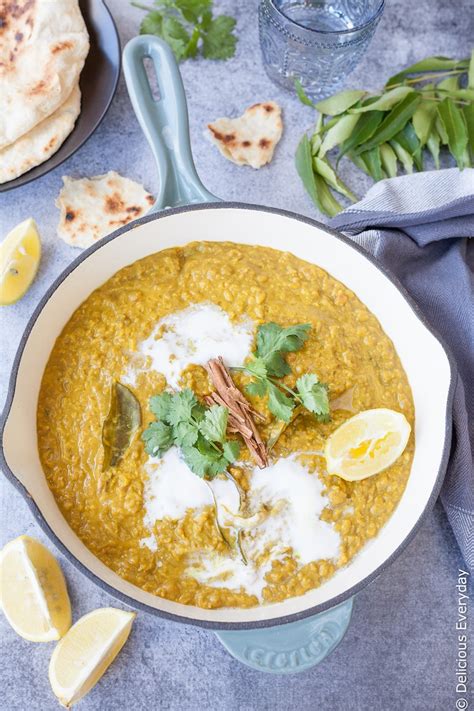 Vegan Red Lentil Dal With Coconut Milk Turmeric Delicious Everyday