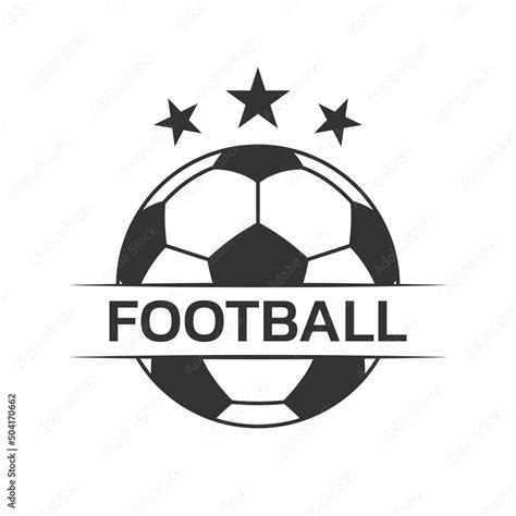 Football logo. Soccer club or team emblem, badge, icon design with a ...