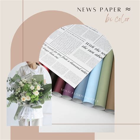 Jual Sw Ecer News Paper Bi Color Flower Wrapping Kertas Buket