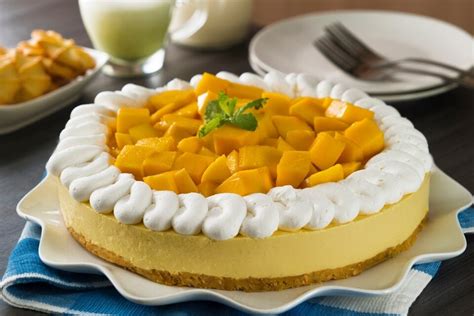 Cheesecake De Limón Con Mango Sin Horno