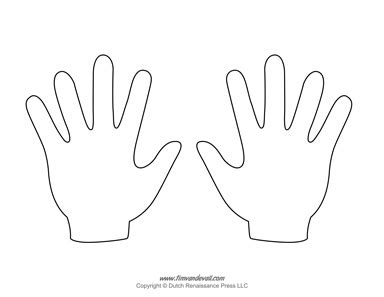 Printable Hand Template For Kids - Breadandhearth