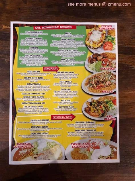 Menu At El Mexicano Restaurant Morganfield