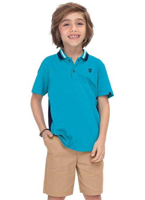 Conjunto Infantil Polo Bermuda Verde Trick Nick