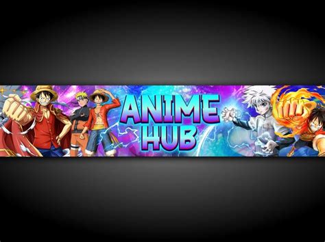 Anime Hub Gaming banner , cartoon banner, youtube channel art