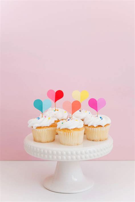 Free Printable Heart Cupcake Topper Tell Love And Party Cupcake Toppers Free Heart Cupcakes