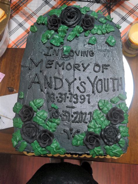 Tombstone Halloween Cake For Birthday Rcakedecorating