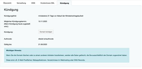 netcup Domain Kündigung Transfer