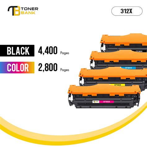 312x Cf380a Color Toner Compatible With Hp Laserjet Pro Mfp M476dw M476dn M476nw Ebay