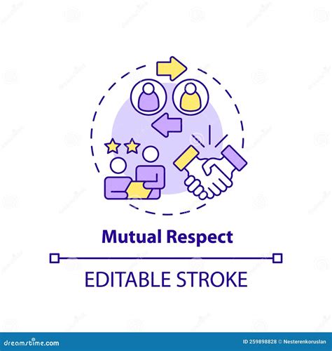 Mutual Respect In Workplace Concept Icon Stock Vector Illustration Of