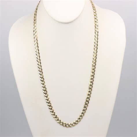 Kt Gold Curb Chain Necklace Property Room