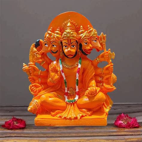 Buy The Advitya Panchmukhi Hanuman Statue Or Murti Resin For Car Home