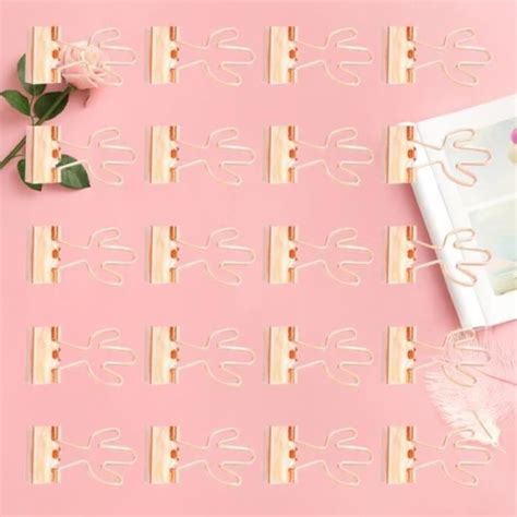 pcs adorable pince en metal bureau binder clip papeterie porte papier