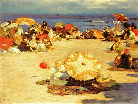 Rockaway Beach Edward Henry Potthast Oil Painting Reproductions And