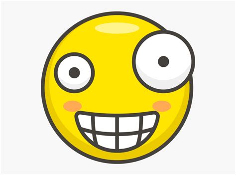 Crazy Face Emoji Clipart - Crazy Face Png, Transparent Png - kindpng