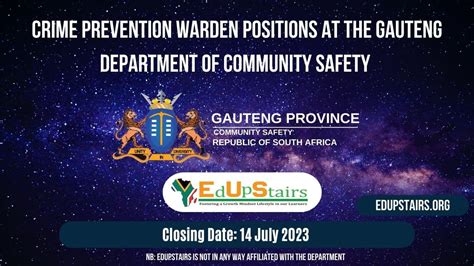 Crime Prevention Warden Positions At The Gauteng Department Of