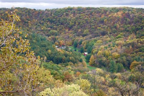 Granddad Bluff in La Crosse, WI offers stunning fall color views