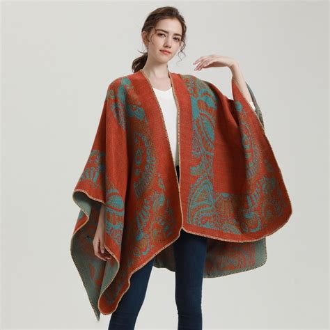 Poncho De Lana Mexicana Para Mujer Chal Bohemio De Alta Calidad