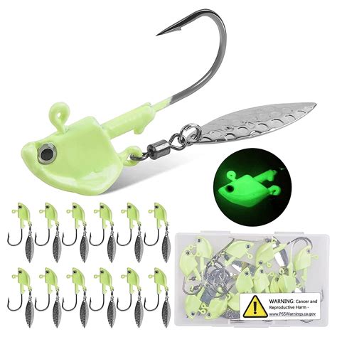 Fishing Jig Heads Underspin Jig Head Hooks With Spinner Blade Underspin