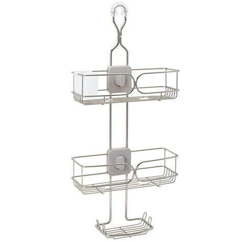 Zenna Home Metal Shower Caddy with 4-Way Adjustable Shelves, Stainless ...