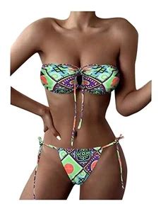 Modaworld Sexy Triangolo Micro Bikini Set Regolabile Vita Bassa Costume