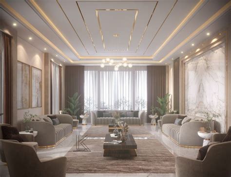 Modern Men Majlis Design And Visualization Luxury Ceiling Design