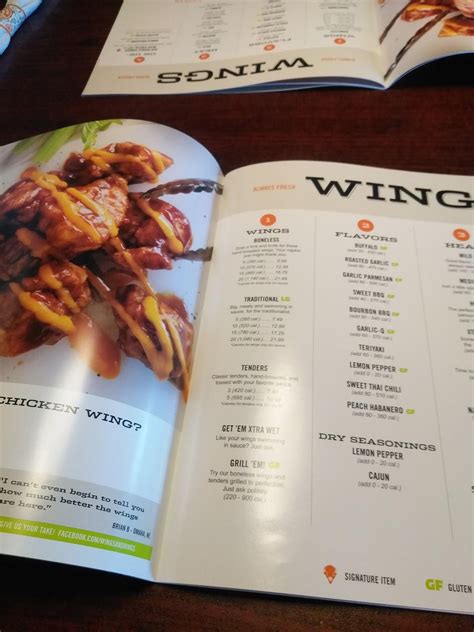 Menu At Wings And Rings Restaurant Rapid City