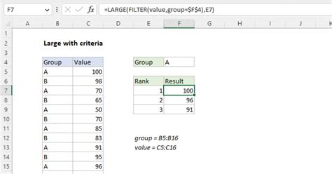 LARGE IF Formula In Excel Get N Th Highest Value With