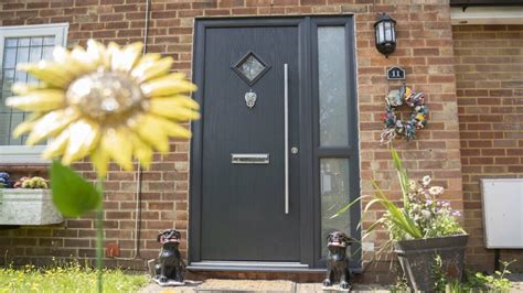 Grey Composite Front Door With Lions Head Door Knocker Ascot Thames