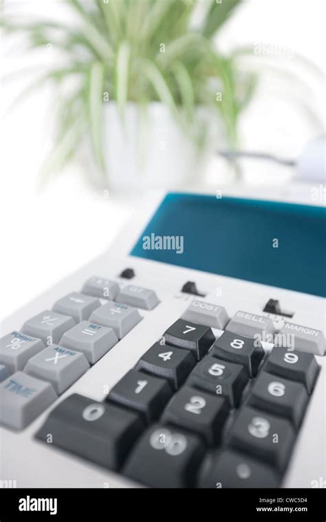 Close Up Of Calculator In Office Stock Photo Alamy