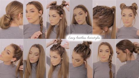 Easy Heatless Hairstyles ♡ Youtube