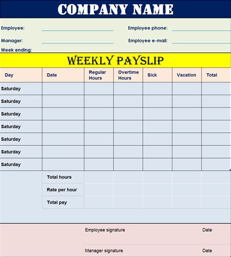 Payslip Template - Excel Word Template Office Templates, Best Templates, Word Templates ...