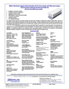 HBC 65 D3 IP66 HSA AC DC Power Supply Wide Input Range ABSOPULSE