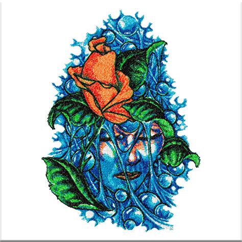 Fairy In Flowers Embroidery Machine Design Digital Embroidery Files