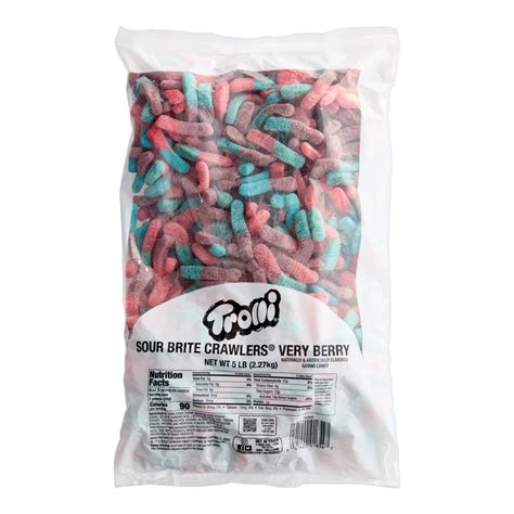 Trolli Very Berry Sour Brite Gummy Crawlers 5 Lb 6 Case