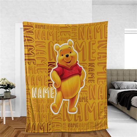 Personalized Winnie The Pooh Blanket Pooh Bear Pooh Bear Blanket Custom Winnie The Pooh And