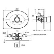 Bateria Czasowa Z Termostatem 9010MIXT Baterie Czasowe Prysznicowe