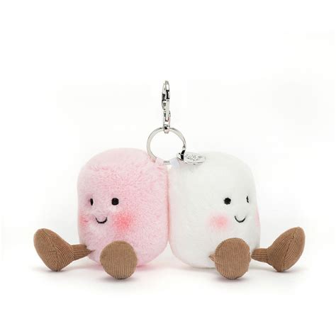 Jellycat Porte clé Amuseable Pair of Marshmallows Peluche Jellycat