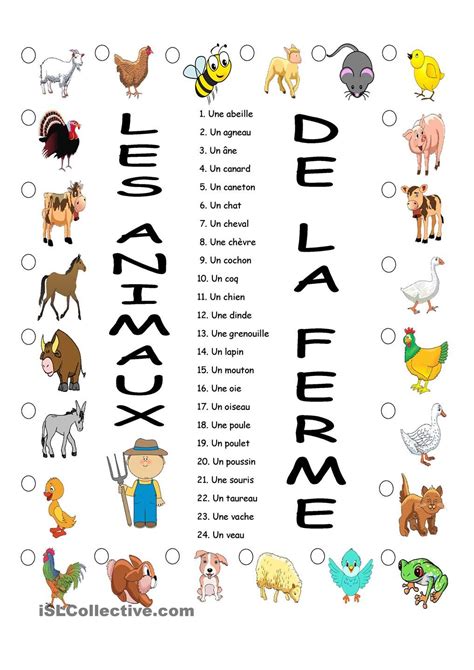 Les Animaux De La Ferme Animaux De La Ferme Activité Animaux De La Ferme Écrire Les Nombres