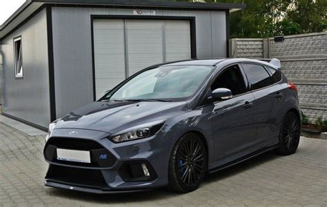 Front Splitter V Ford Focus Rs Mk Gloss Black Our Offer Ford