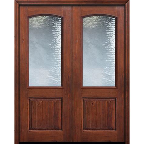 ESWDA 72x96 Exterior Alder IMPACT 96in Double 2 3 Arch Lite Privacy