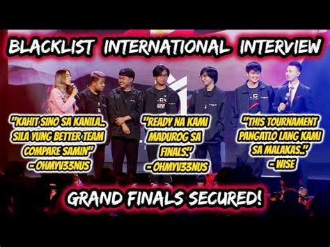 Blacklist International Interview After Winning The Semifinal Match