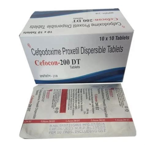 Cefoprox Cefpodoxime Proxetil Dispersible Tablets 200mg At Rs 1400 Box