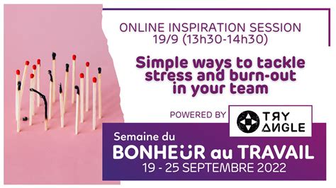 Webinaire Gratuit G Rer Le Stress Et Le Burn Out Dans Vos Quipes