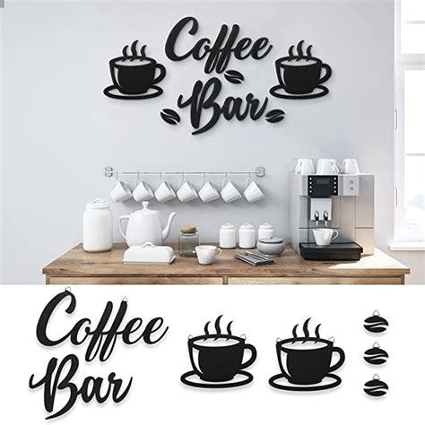 The Coffee Bar Wall Decals Are On Display