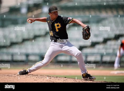 Fcl Pirates Pitcher Miguel Diaz 58 During A Florida Complex League Baseball Game Against The