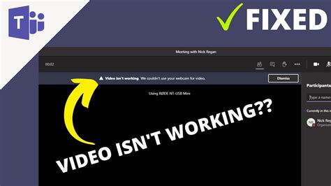 How To Fix Microsoft Teams Camera Not Working Microsoft Teams